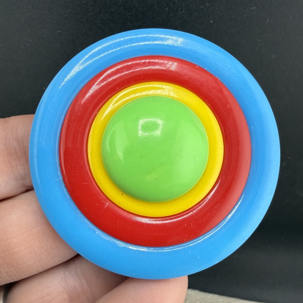 Vintage Estate Brooch Multi Color Target Mod Concentric Circle West Germany